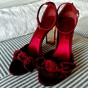 Burberry velvet heels